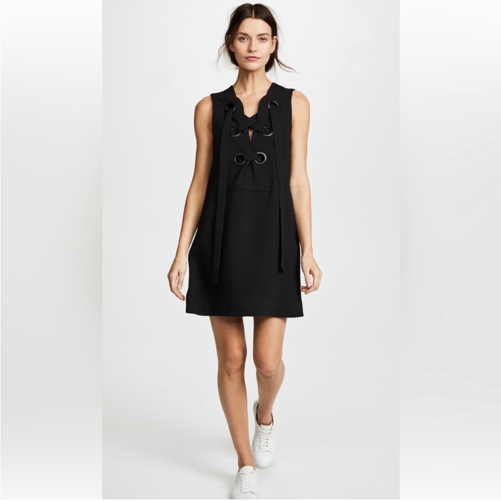 Shopbop English Factory Sleeveless Minj Dress Black Sailor Grommet Lace-up S